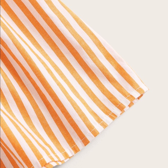 Striped Button Front Tie Top & Belted Shorts Set! - Picture 3 of 5